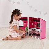 Teamson Kids - Casa de muñecas Dreamland City Café 30cm - Rosa/Blanco/Negro