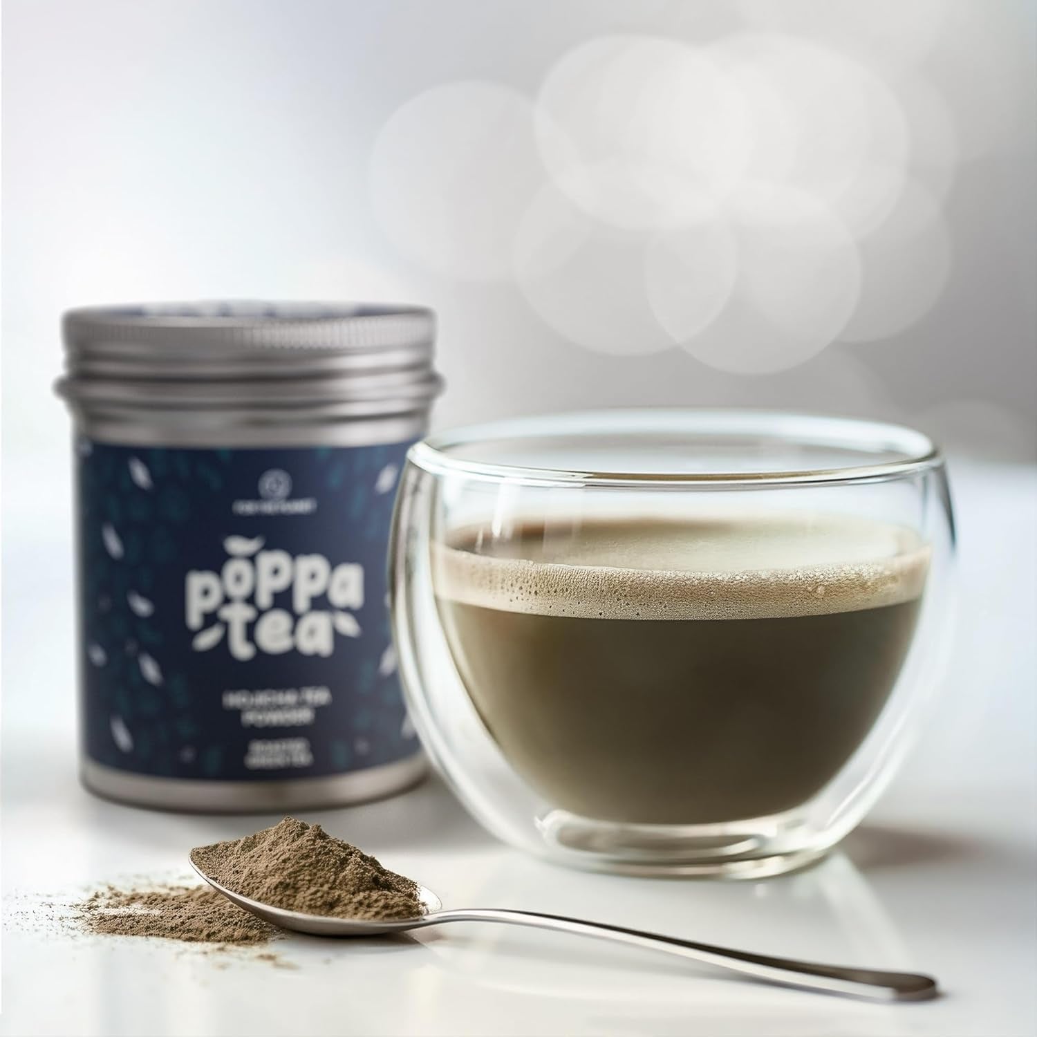 Poppatea Hojicha Tea Powder - Té verde tostado (bolsa de recambio de 50g)