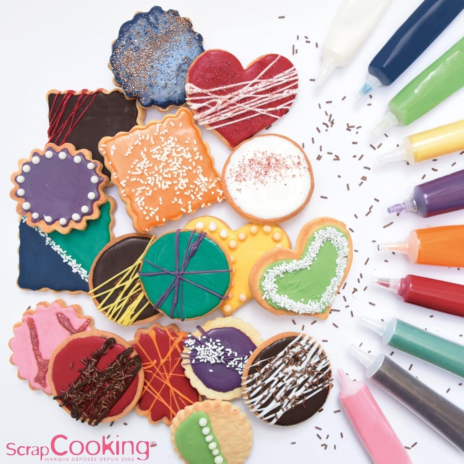 Scrapcooking - Bolígrafo de chocolate marrón - Azúcar de chocolate para escribir 25 g - Bolígrafo de azúcar decorativo comestible - Escritura y dibujo - Etiquetar fondant, glaseado, pasteles - 6801