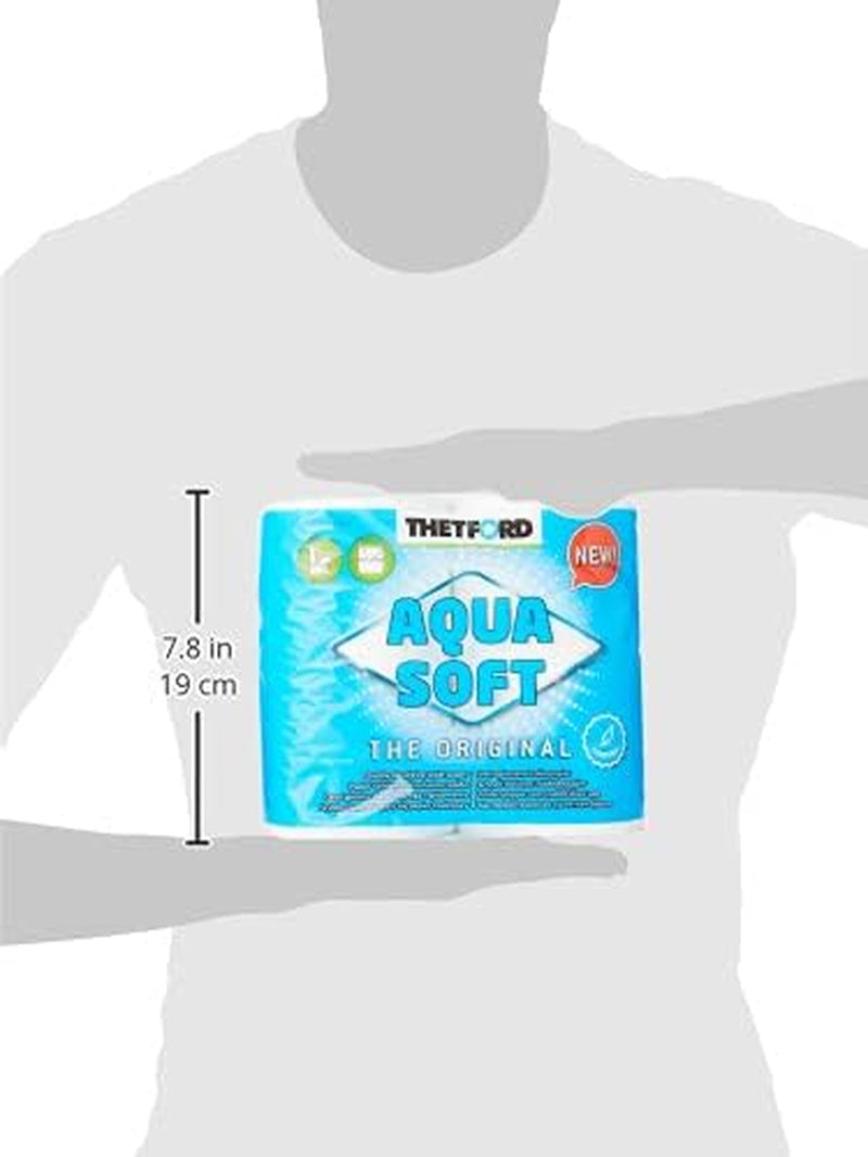 Papel higiénico suave Aqua, papel higiénico portátil, 4 rollos/botellas, inodoros para acampar, papel higiénico para acampar al aire libre