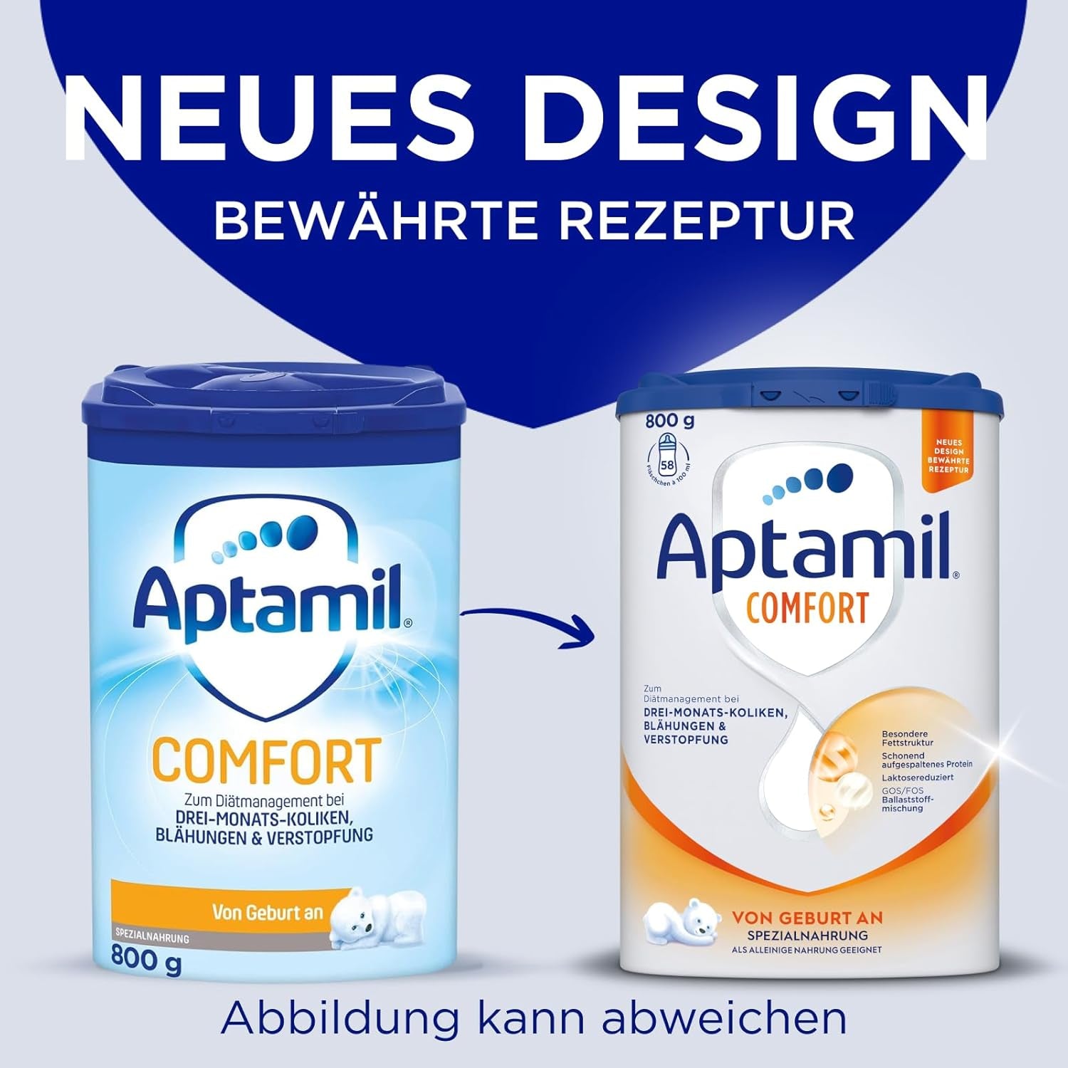 Aptamil Comfort - Fórmula especial desde el nacimiento - 1 x 800 g