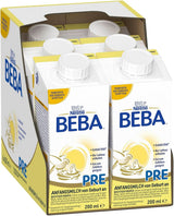 BEBA PRE Leche inicial desde el nacimiento, papilla con DHA, solo lactosa, sin aceite de palma, pack 3 (3 x 800 g) Naty Shop PRE, set 6 x 200 ml 6 x 200 ml