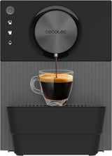 Cecotec Cafetera espresso compacta Cremmaet Cube, 1350 W, sistema de prensado 10 g, sistema de preinfusión, 19 bar, sistema thermoblock, 5 niveles de molienda, panel de control táctil