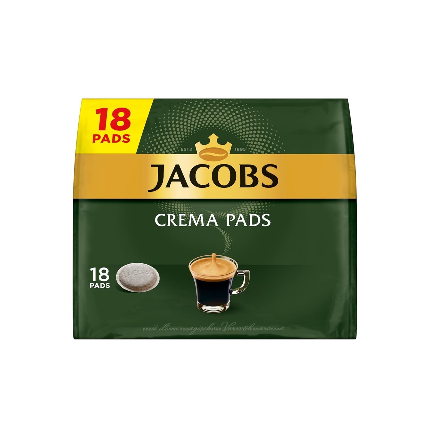 Jacobs Pads Cream, Pads compatibles con Senseo, 5 x 18 Getränke, 90 Kaffeepads