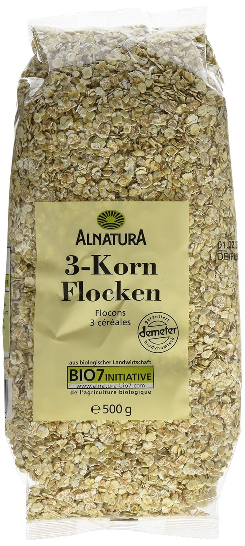 Flocken Bio 3 Korn, 500 G Cereales Naty Tienda Título Predeterminado