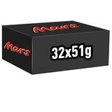 Barritas de chocolate Mars, con caramelo, turrón y chocolate con leche, 32 paquetes x 51g