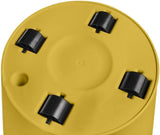 elho Loft Urban Round 40 - Macetas de exterior - 100% plástico reciclado - Ø 38,5 x Alt. 35,3 cm - Amarillo/Ocre