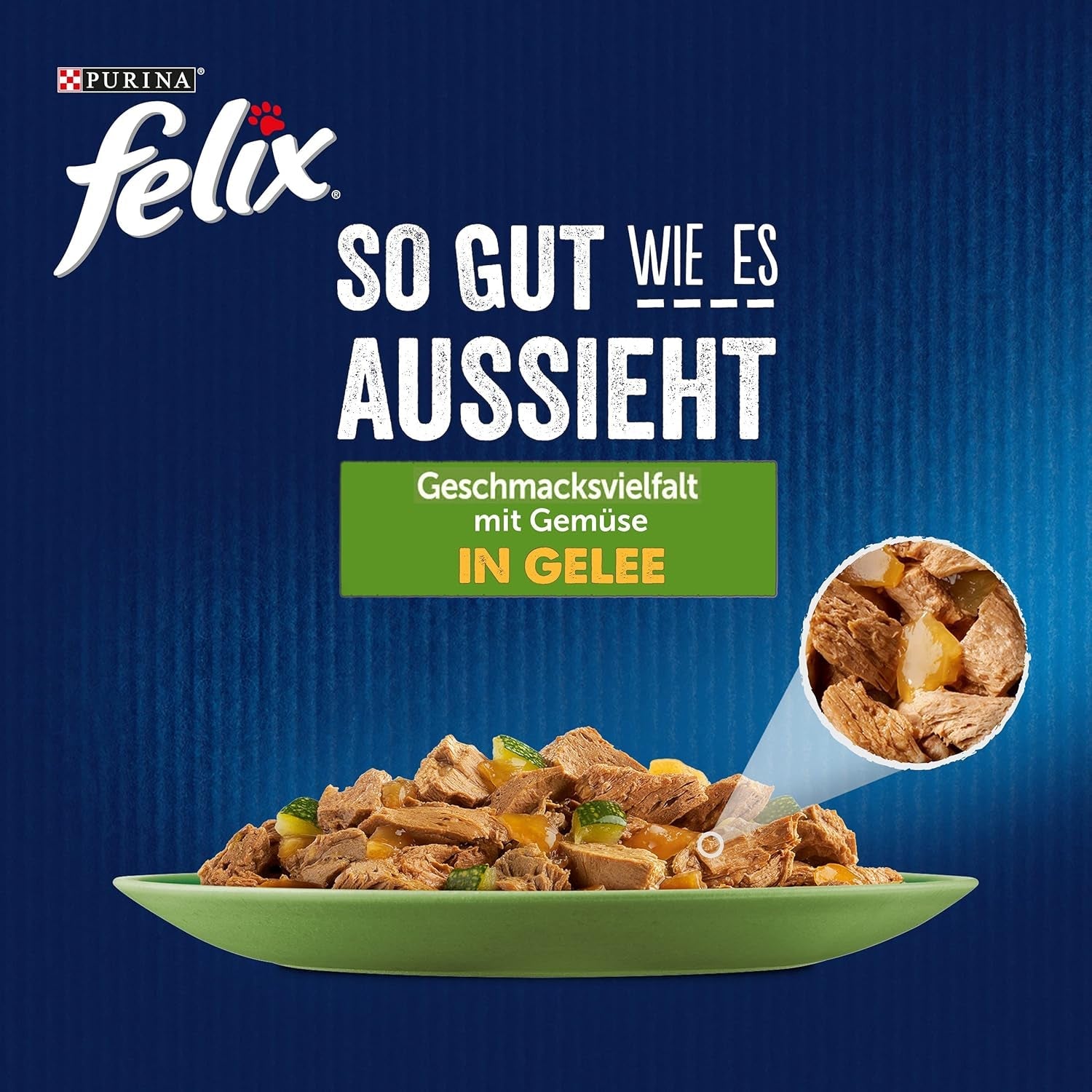 Felix So gut wie es aussieht Katzenfutter nass in Gelee, Sorten-Mix, paquete de 6 (6 x 12 botellas de 85 g)