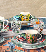 Servicio de tavola de porcelana exótica de 18 piezas