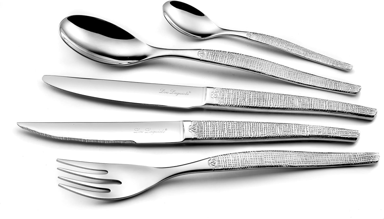 Cubiertos JET con Diseño Brillante, Excepcional Juego de Cubiertos, 30 Piezas Naty Shop Kitchen