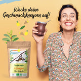 ORIGEENS BIO YERBA MATE CON LIMÓN Y JENGIBRE 200 G - El té energizante I Té de Yerba Mate Orgánica, sin tostar, hojas, sin tallos ni polvo