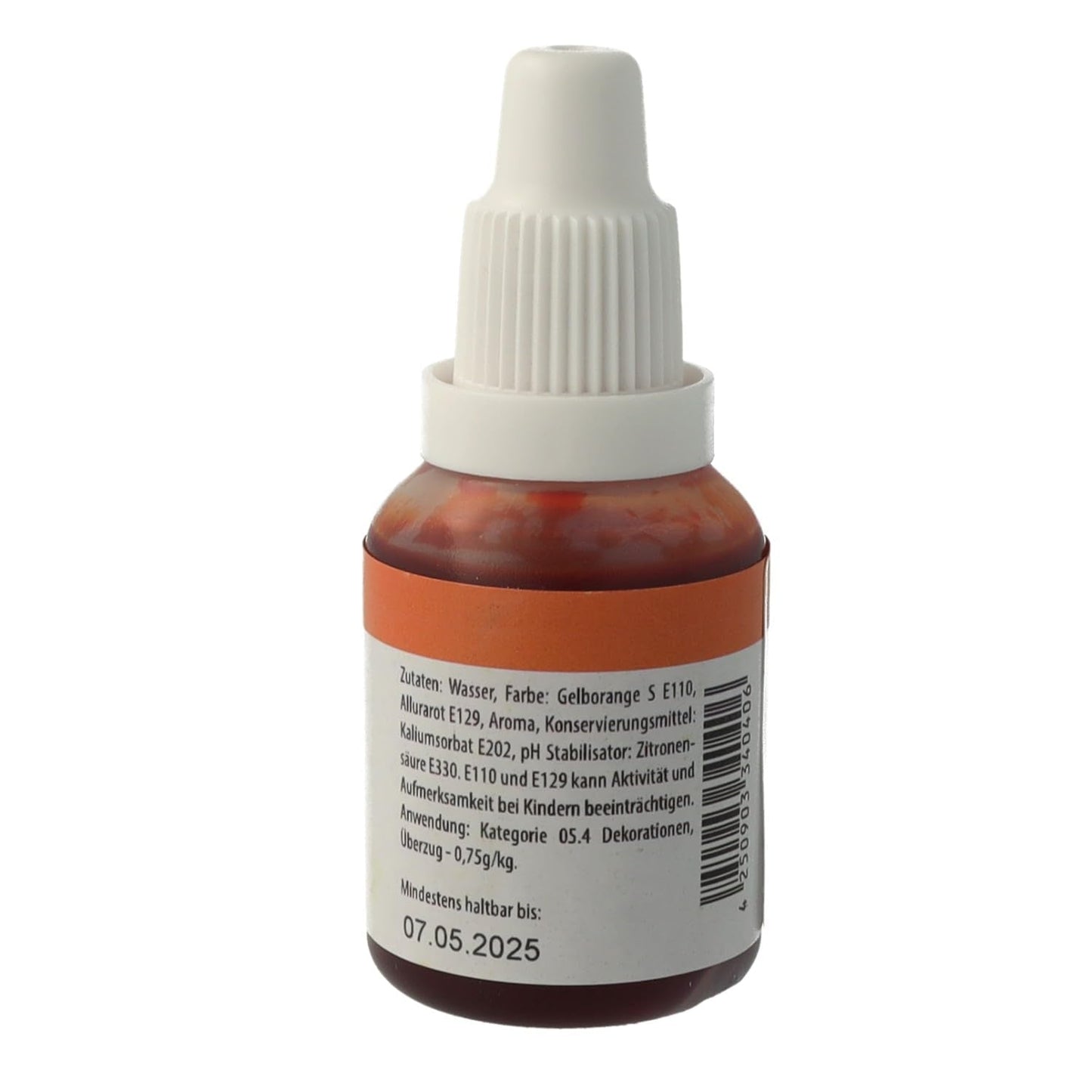 Colorante alimentario Bakeryteam Airbrush Naranja 20ml