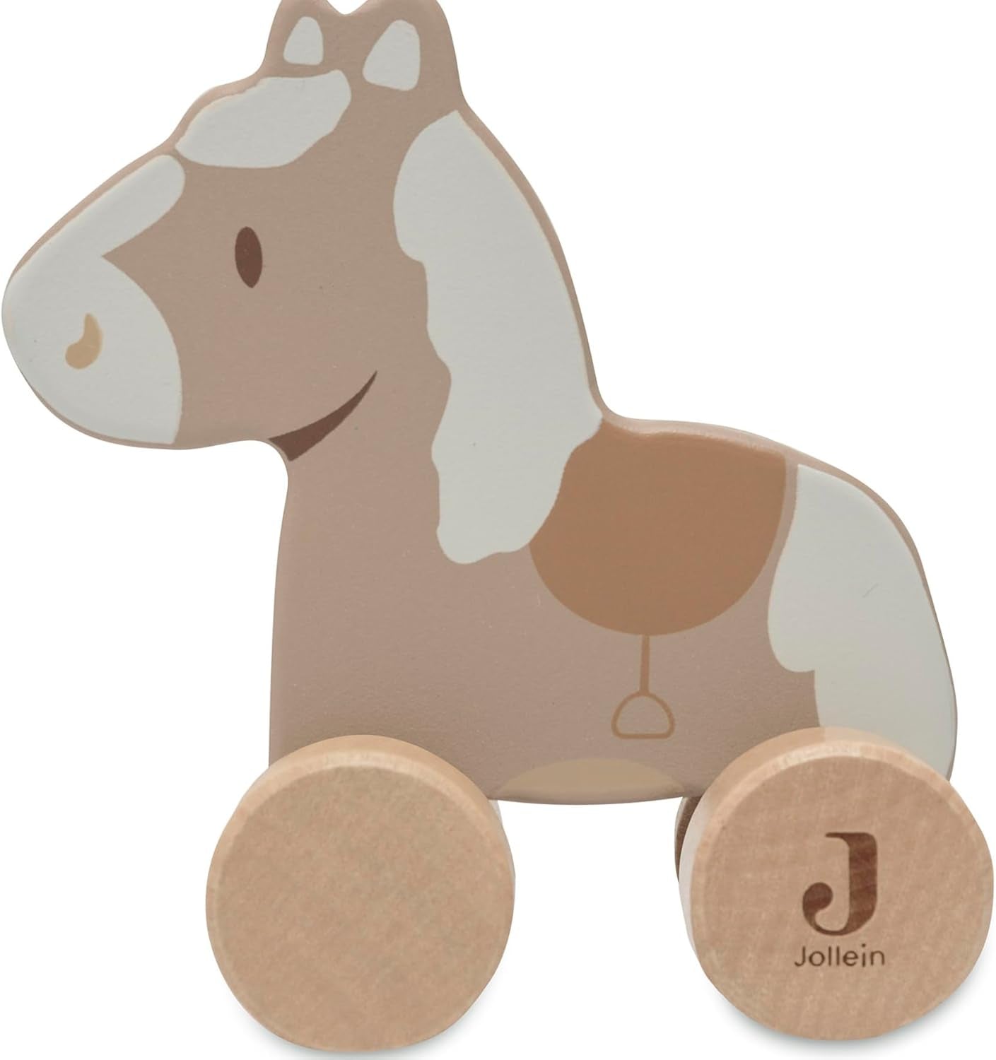 Jollein 112-001-67090 Juguete de madera con ruedas, verde Baby Toys Naty Shop Caballo