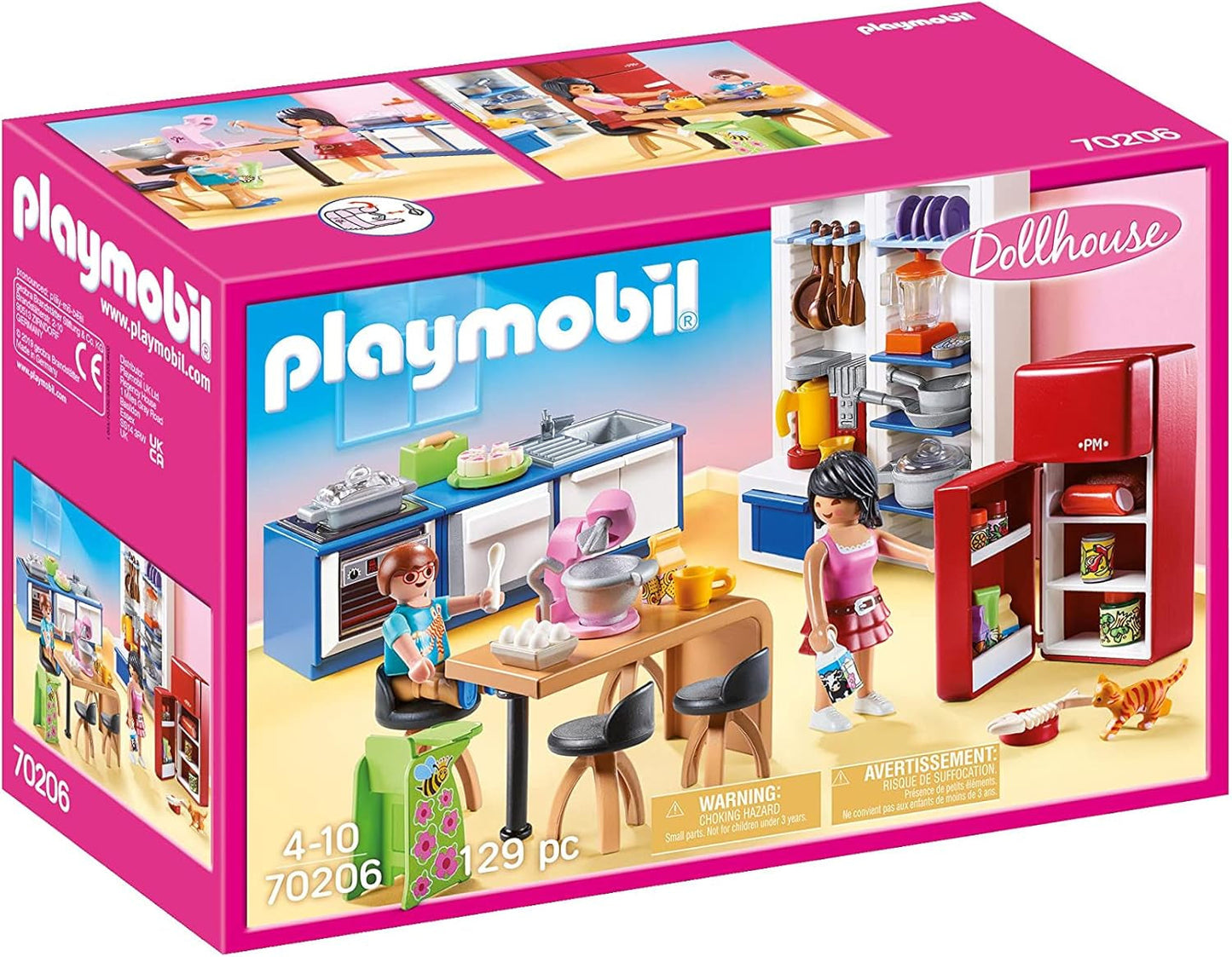 CASA DE MUÑECAS PLAYMOBIL 70209 Habitación juvenil con figura de niña y complementos, a partir de 4 años Casas de Muñecas Naty Shop Cocina
