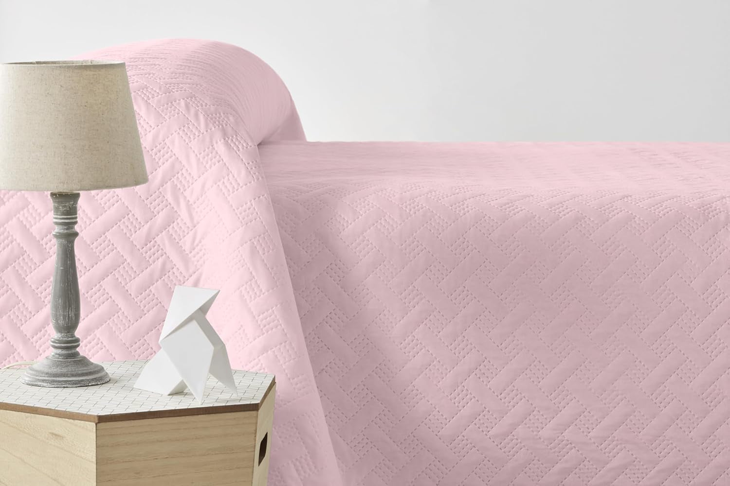 LISO - Colcha De 105 Cm - Colcha Cama Bouti - Primavera Y Verano - 200X260 Cm - Camas Y Mantas Rosa Besuche den Degrees home-Store