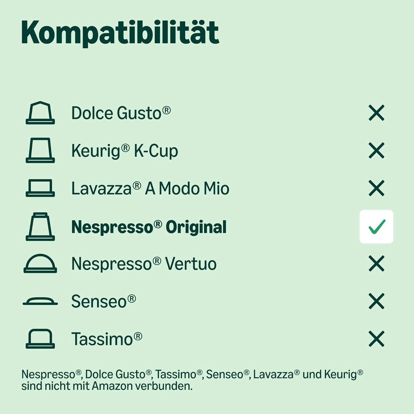 de Amazon Lungo Aluminium-Kaffeekapseln, compatible con Nespresso, mittelgeröstet, 100 Stück (5 Packungen mit je 20 Stück) – Rainforest Alliance certificado