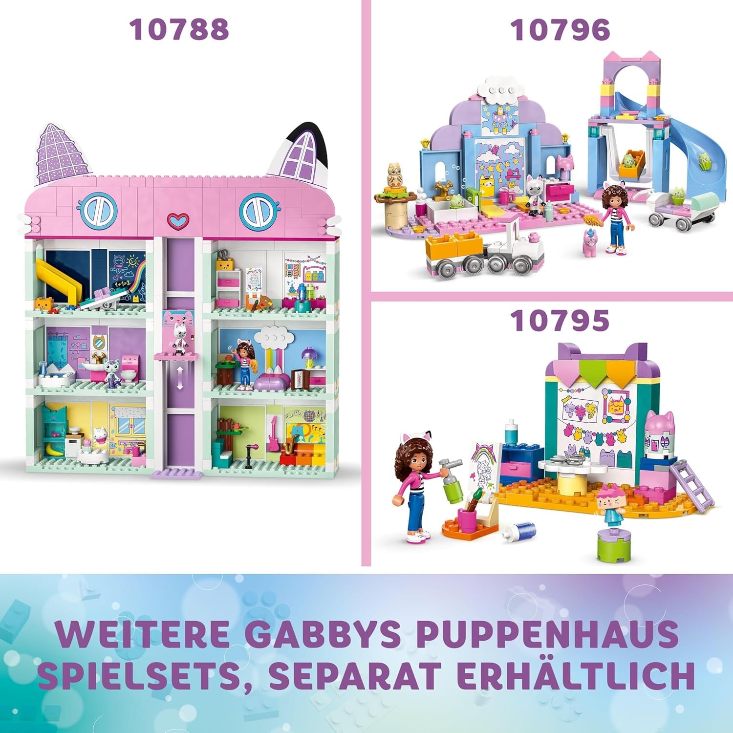 LEGO 4+ Casa de muñecas de Gabby: Diversión artesanal con caja para bebé, juego de rol, juego de manualidades y artes creativas para niñas y niños de 4 años, casa de juguete modelo 10795 Juegos de construcción Beuche den LEGO-Store