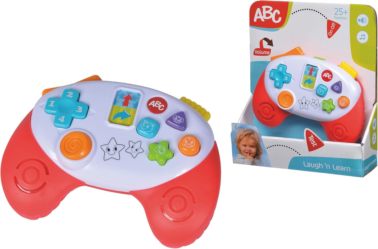 Simba 104010017 - Mando ABC, Juguete Bebe, Sonidos de Animales, Canciones, Más de 20 Sonidos, A Partir de 12 Meses, Habilidad Motriz, Consola de Juegos, Juguete Infantil, Play Phone Bebe Toys Naty Shop