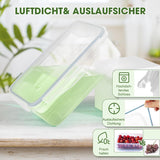 YASHE Tarros de almacenamiento de alimentos con tapa, juego de tarros de plástico de 12 piezas, sin BPA, 100% a prueba de fugas, apilables, cajas transparentes para almacenar alimentos Naty Shop