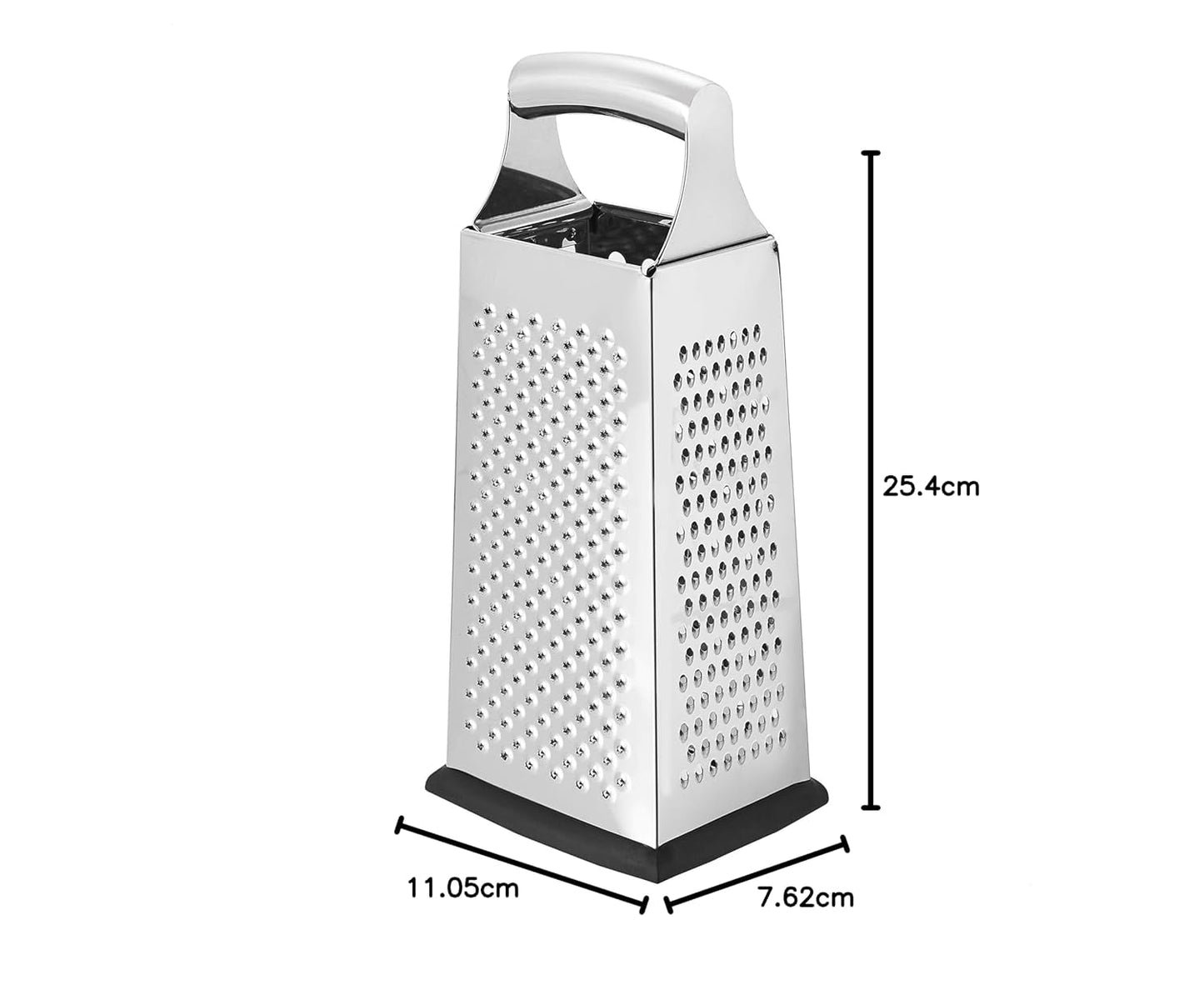 Pelador Naty Shop rallador de queso cuadrado resistente de acero inoxidable con base antideslizante