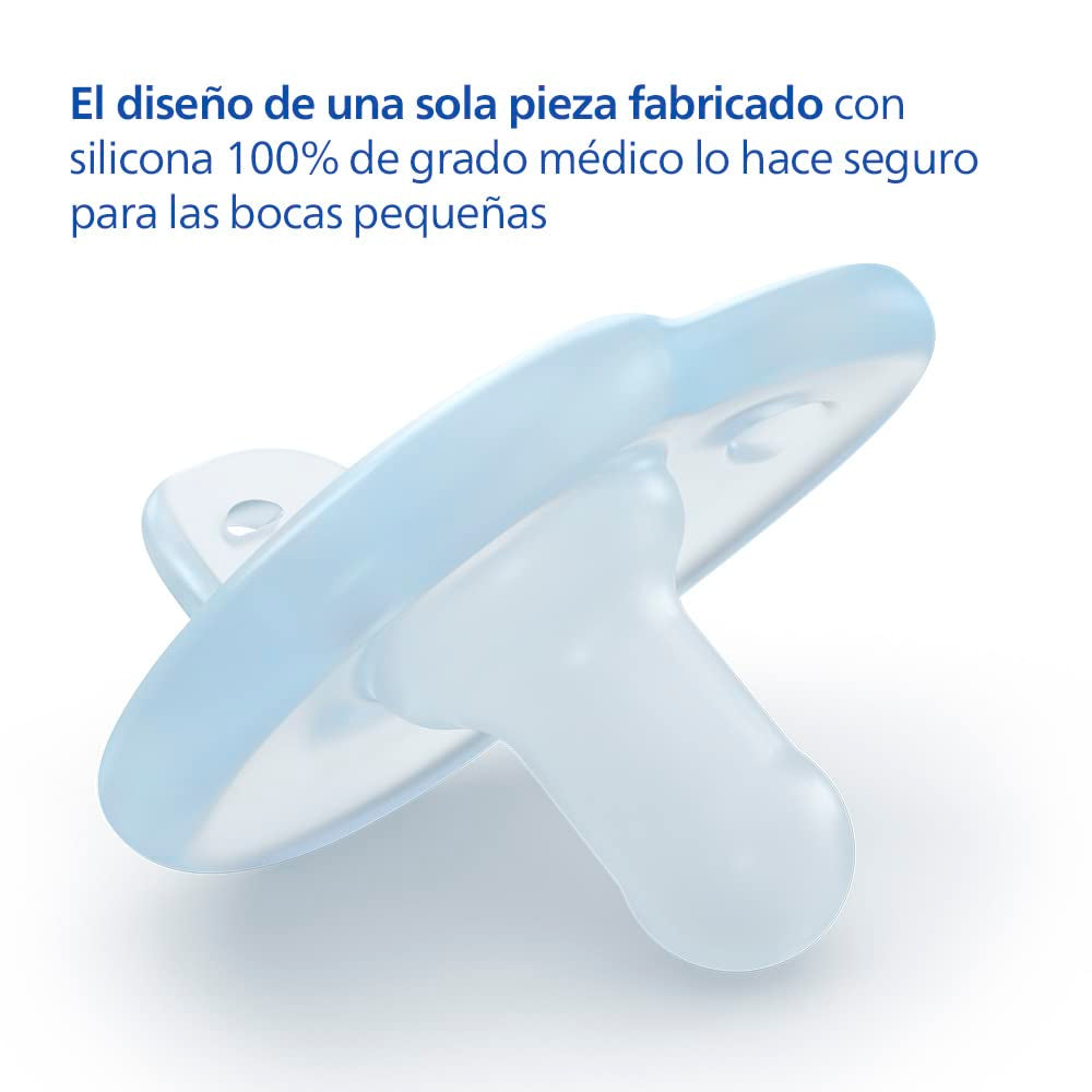 Philips AVENT Soothie - Chupete sin BPA para bebés de 0 a 6 meses, azul/celeste (modelo SCF099/21)