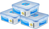 LocknLock PP Classic juego de tarros de almacenamiento de alimentos 5 piezas | 180ml, 350ml, 600ml, 870ml, 3,6L | 100% hermético al aire y al agua | sin BPA | organizador de congeladores y frigoríficos | Apto para lavavajillas y microondas Cajas para guardar alimentos Naty Shop Square 3 uds.