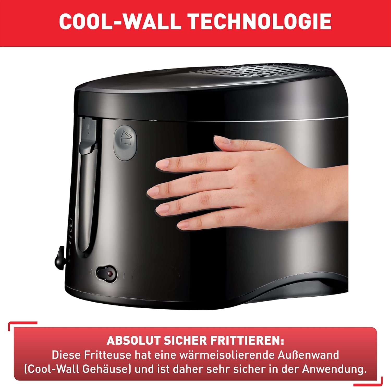 Freidora Tefal Maxi, Tecnología Cool Wall, 1,2 Kg, termostato regulable Electrodomésticos Naty Shop