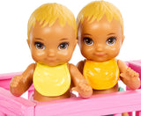 Muñeca Barbie Skipper y casa de juegos con accesorios, incluye muñecas gemelas, 1 cuna, 1 columpio, 1 mecedora y más, HXM99