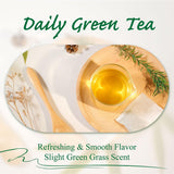 WEETEE Bolsitas de té verde, 100 piezas de bolsitas de té verde, té verde puro, súper antioxidante | Bolsitas resellables | Preparación fría o caliente
