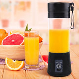 Batidora Smoothie Maker Tragbarer Entsafter: 380Ml Standmixer Persönlicher Shaker Proteinshake Mit 6 Edelstahlmesser Tragbar-Bpa-Freie Mit Usb-Mixbecher Für Shakes,Saftoutdoor,Schwarz Bucatarie Naty Shop