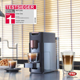 Máquina espresso con cápsulas K-FEE ONE para café, té y cacao | Café expreso compacto | Calentamiento rápido | Depósito de agua de 0,8 litros | 19 barras | Cobre negro | Ganador de la prueba Stiftung Warentest 2023