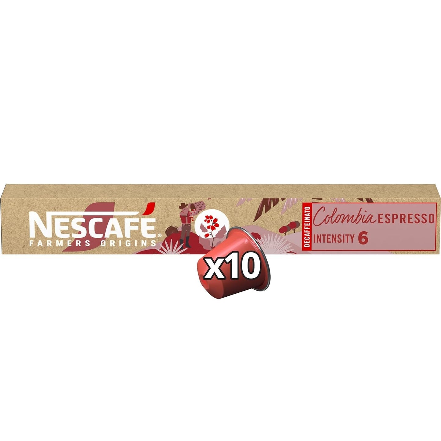 NESCAFÉ Farmers Origins Colombia Espresso Entkoffeiniert 6 x 10 Kaffeekapseln - Kaffeekapseln para máquinas Nespresso