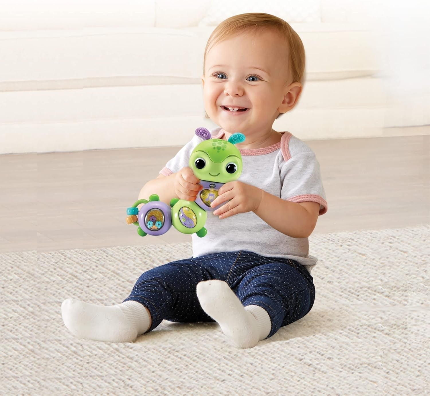VTech Baby Spinning Fun Caterpillar - Campana interactiva que habla y canta y juguete de motricidad - De 6 a 24 meses Juguetes para bebés Naty Shop