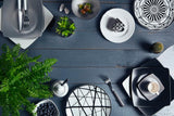 Excelsa Boheme Noir Juego de platos, 18 piezas, Porcelana, Schwarz