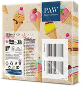 PAW - Servilletas de 3 capas (33 x 33 cm) I 20 piezas I Perfectas para fiestas, cumpleaños, días festivos I Decoración de mesa para fiestas infantiles - Servilletas de papel con motivos de colores - Helado I Helado