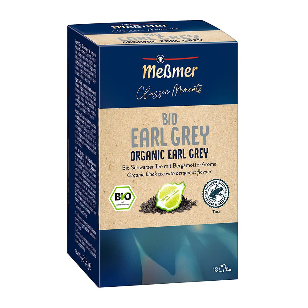 Hombre Classic Moments Bio Earl Grey | 100% orgánico | Té negro 18 bolsitas de té