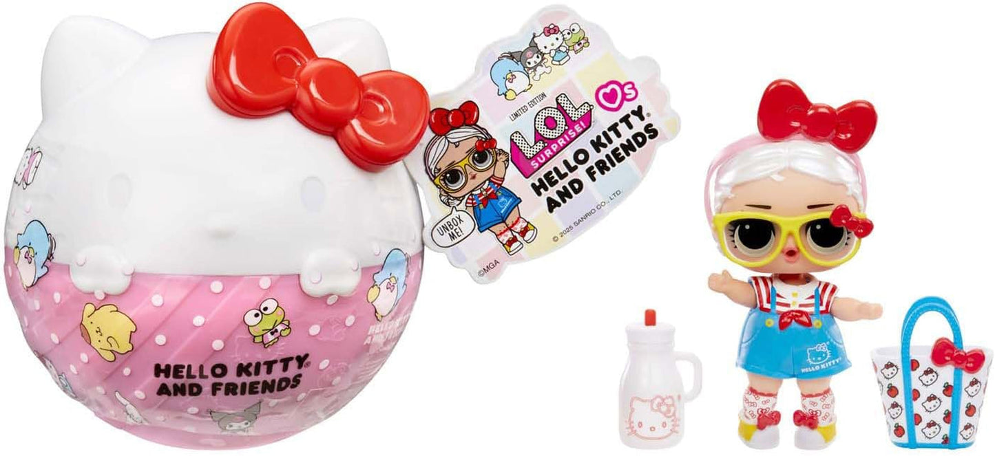 Jajaja ¡Sorpresa! Love Hello Kitty and Friends - 1 muñeca con 7 sorpresas, selección aleatoria, 8 coleccionables, para niños a partir de 4 años, rosa