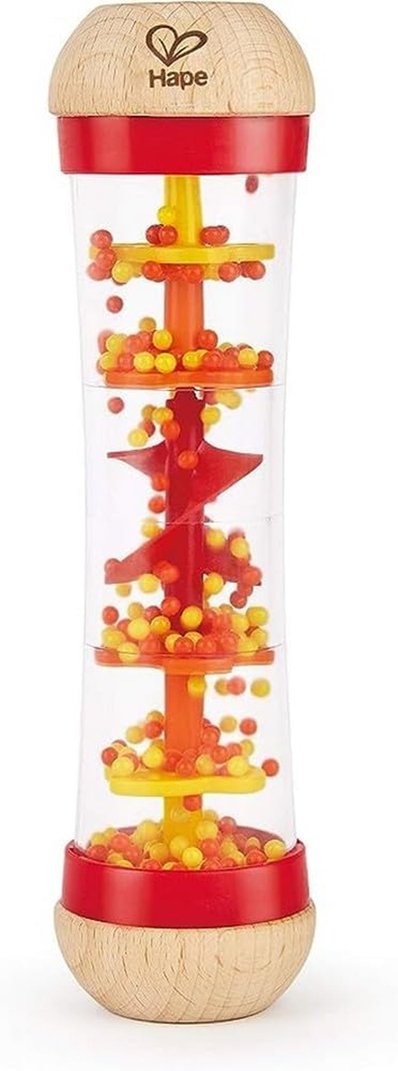 Hape hacedor de lluvia | mini juguete musical con cascabeles de madera, azul Baby Toys Naty Shop Rojo