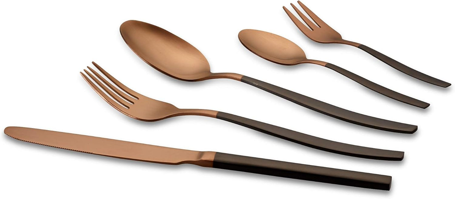 Juego de cubiertos Echtwerk Positano Due-Bronze, Black Edition, 20 piezas, 4 personas Cocina Naty Shop