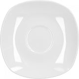 Van Well Lilli Servicio de café para 12 personas, vajilla cuadrada de porcelana blanca de 36 piezas con bordes curvos para una mesa de centro perfectamente dispuesta - Apto para lavavajillas