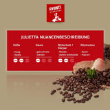 AVANTI Julietta Café en grano Espresso, 500g, 70% Arábica 30% Robusta, tueste tradicional en tambor