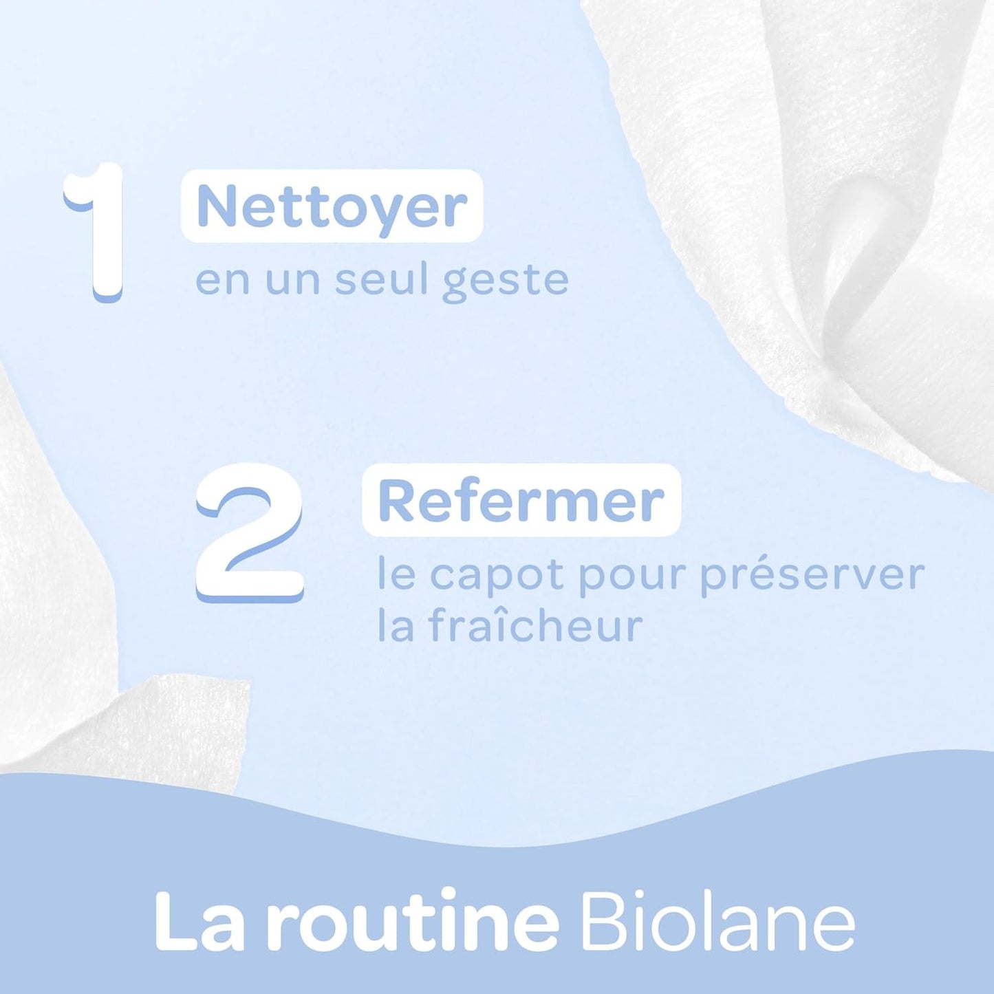 BIOLANE - Toallitas húmedas para bebés con agua - 225 toallitas - 3 x 75 piezas - Limpieza suave y eficaz - Desde el nacimiento - Calidad francesa