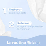 BIOLANE - Toallitas húmedas para bebés con agua - 225 toallitas - 3 x 75 piezas - Limpieza suave y eficaz - Desde el nacimiento - Calidad francesa