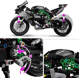 LEGO Technic Moto Kawasaki Ninja H2R, regalo de cumpleaños para niños y adultos, decoración, juguete, modelo para niños y niñas a partir de 10 años 42170 Juegos de construcción Besuche den LEGO-Store