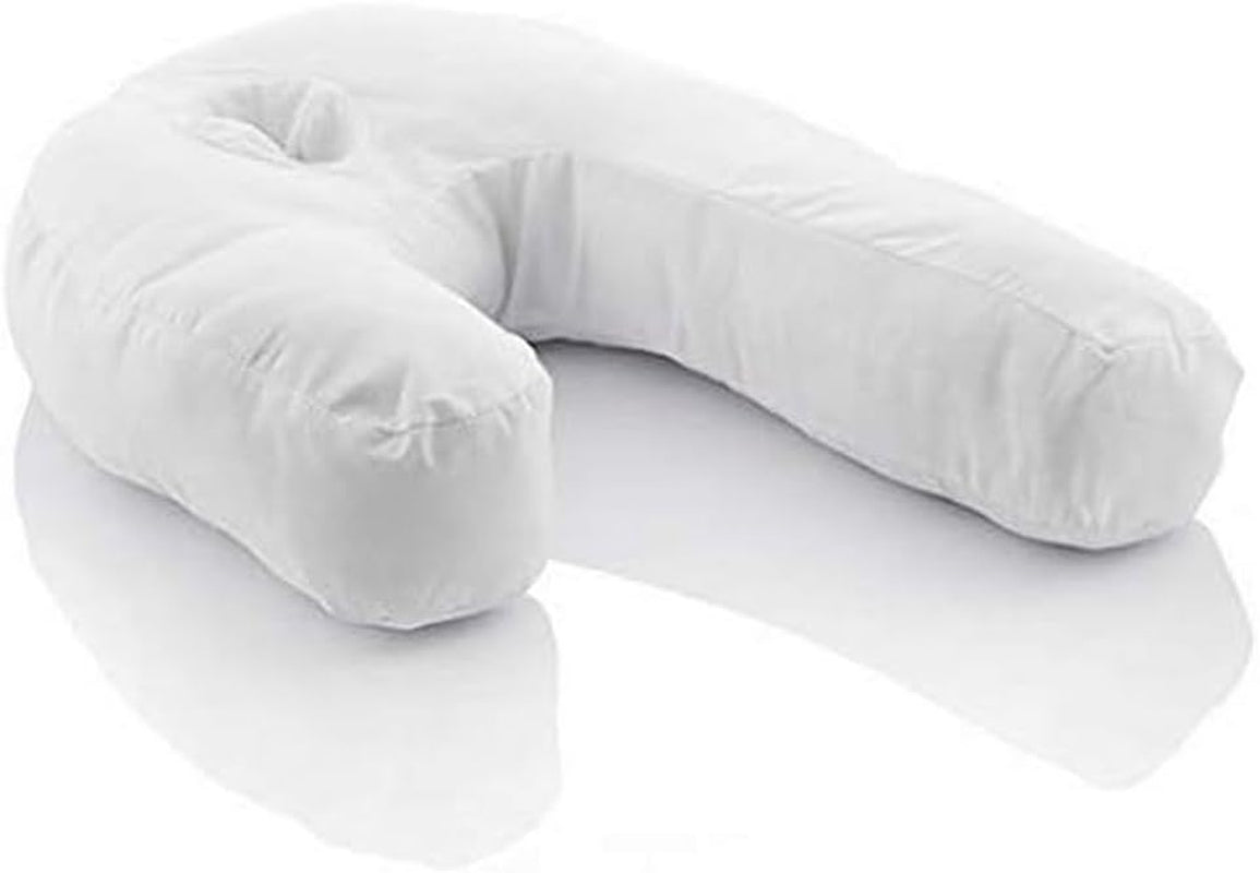 Innovagoods Almohada Ergonómica En Forma De U Para Dormir De Lado, Ideal Para El Embarazo, Favorece La Respiración Tranquila, Reduce Los Ronquidos, Algodón Y Poliéster, Blanco, 39 X 57 X 14 Cm Almohadas Ortopédicas Cervicales Naty Shop Default Title