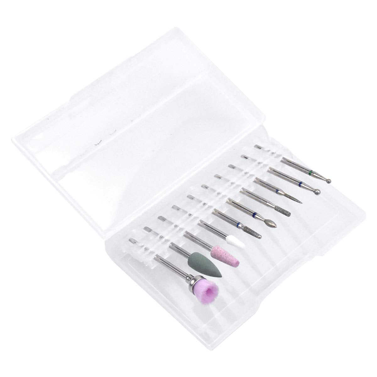 10 piezas Nagelbohrer Bits, Nagelfräser, Wolframlegierung Nagelfräser Bits, Professioneller Nagelfräser, Gelnägel Zubehör Nageldesign Zubehör Für Maniküre Pedicüre Entfernen Nail Art