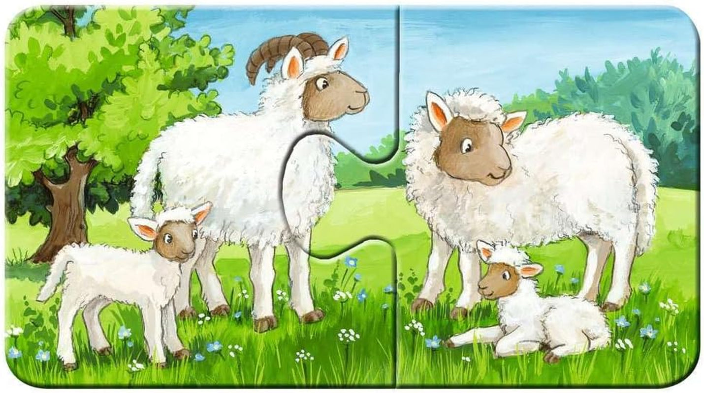 Puzzle para niños Ravensburger - 05072 Familias de animales de granja - Mi primer puzzle 9X2 - Puzzle para niños de 2 años Puzzle Naty Shop