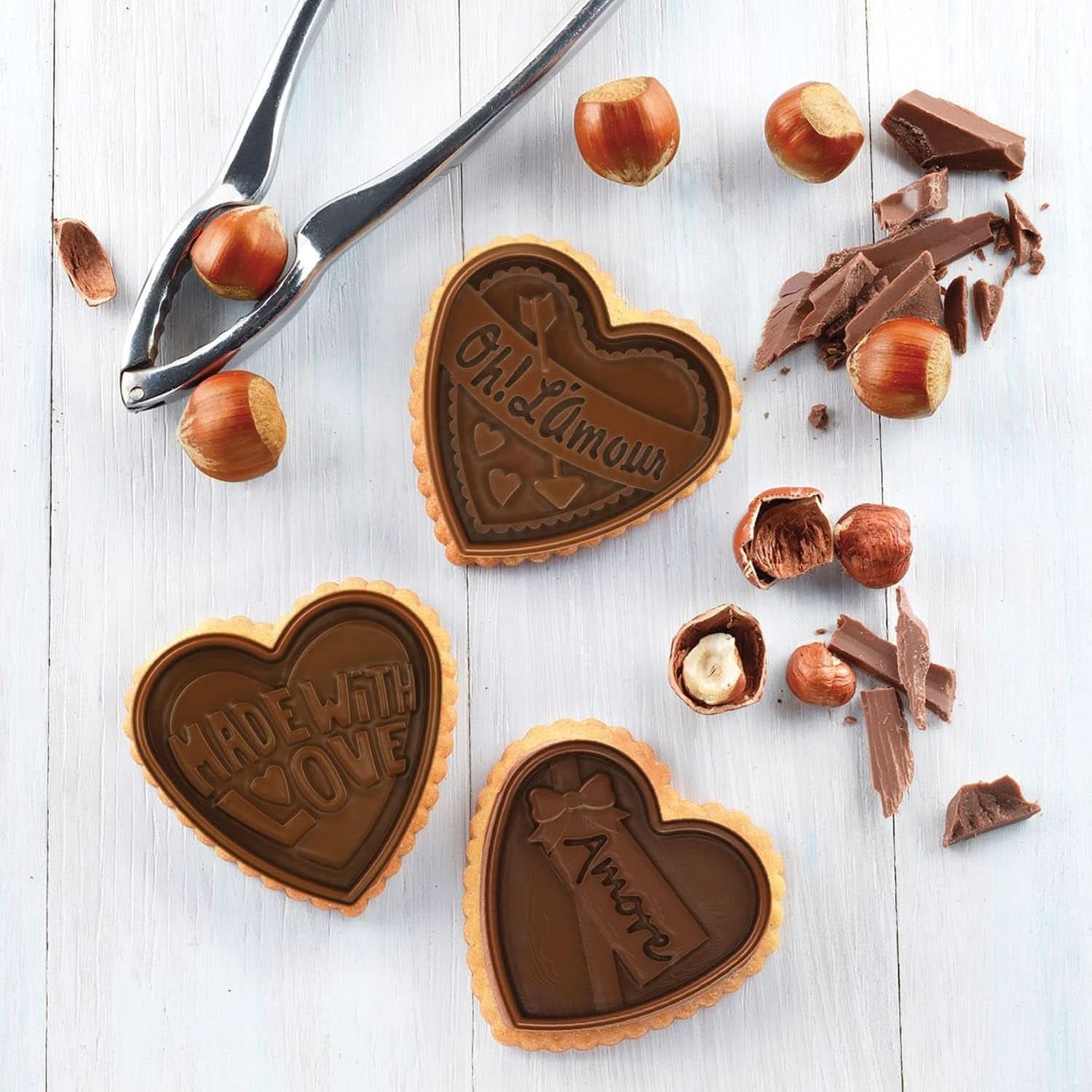 Silikomart 22.166.77.0165 CKC06, Set forma chocolate y cortador de cocina Naty Shop