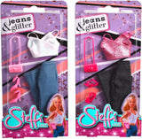 Simba Steffi Love Jeans y purpurina a juego de 2 maneras UN artículo incluido Top con purpurina con jeans y accesorios de moda Para muñecas de 29 cm Muñeca no incluida Edades 3+
