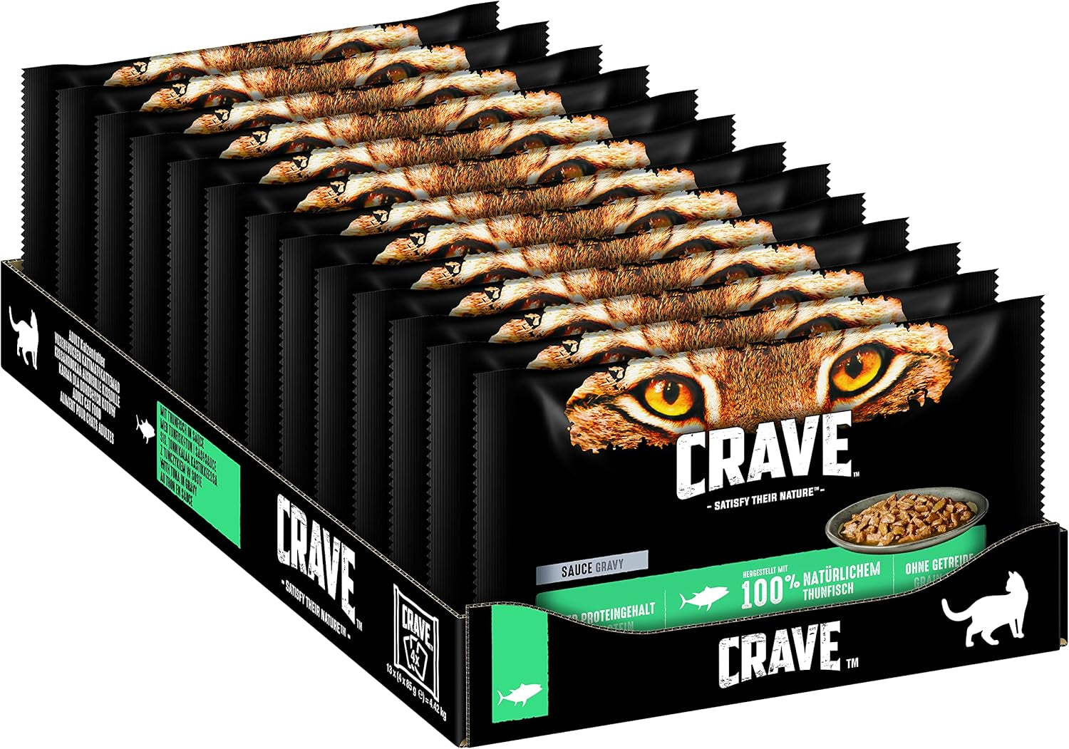 CRAVE Katze Portionsbeutel Multipack Salsa con Atún 13 x 4x85g